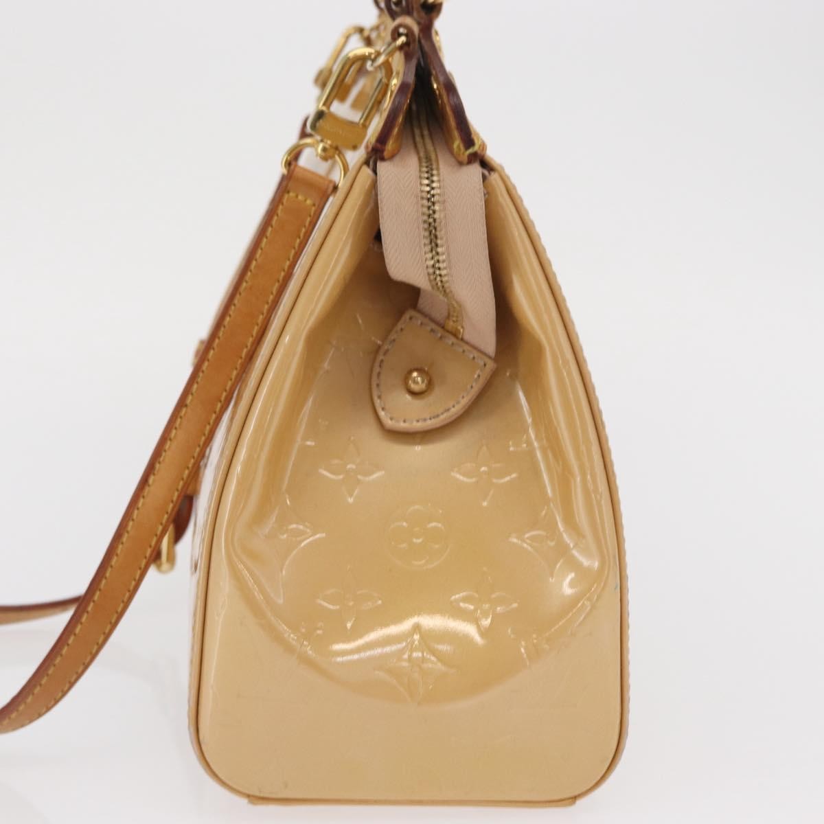 Louis Vuitton Blair Monogram Vernis Beige Patent_Leather Handbag (Pre-Owned)