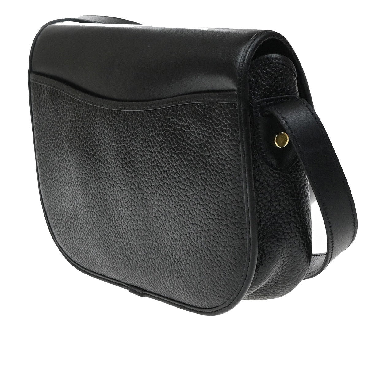 Christian Dior Vintage Cd Flap Leather Black Leather Shoulder Bag Bag (Pre-Owned)