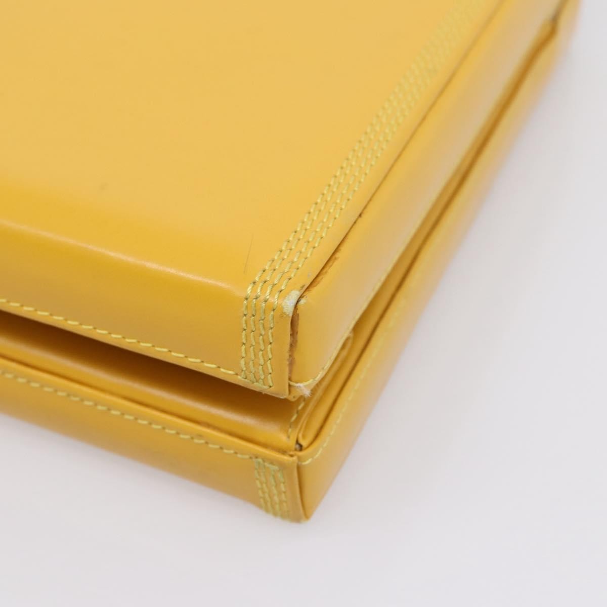Loewe Vintage Square Tote Leather Yellow Leather Tote Bag Bag (Pre-Owned)