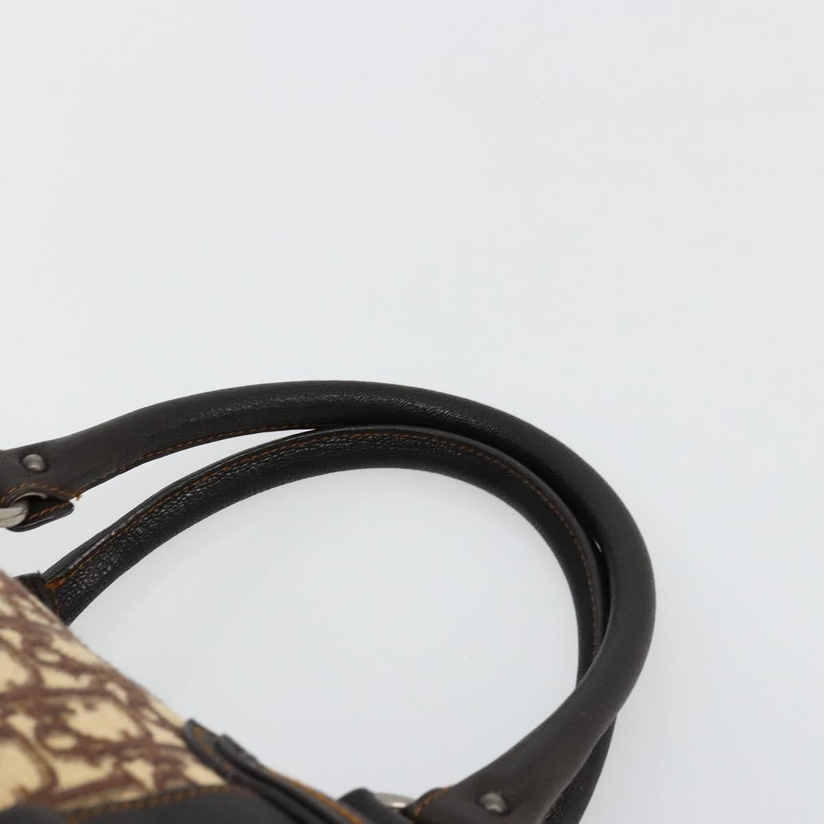 Christian Dior Vintage Cd Trotter Canvas Brown Canvas Handbag (Pre-Owned)