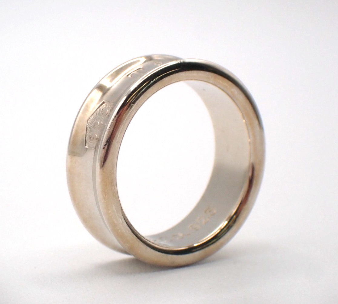 Tiffany & Co. 1837 Band Sterling Silver Silver Silver Ring Jewelry (Pre-Owned)