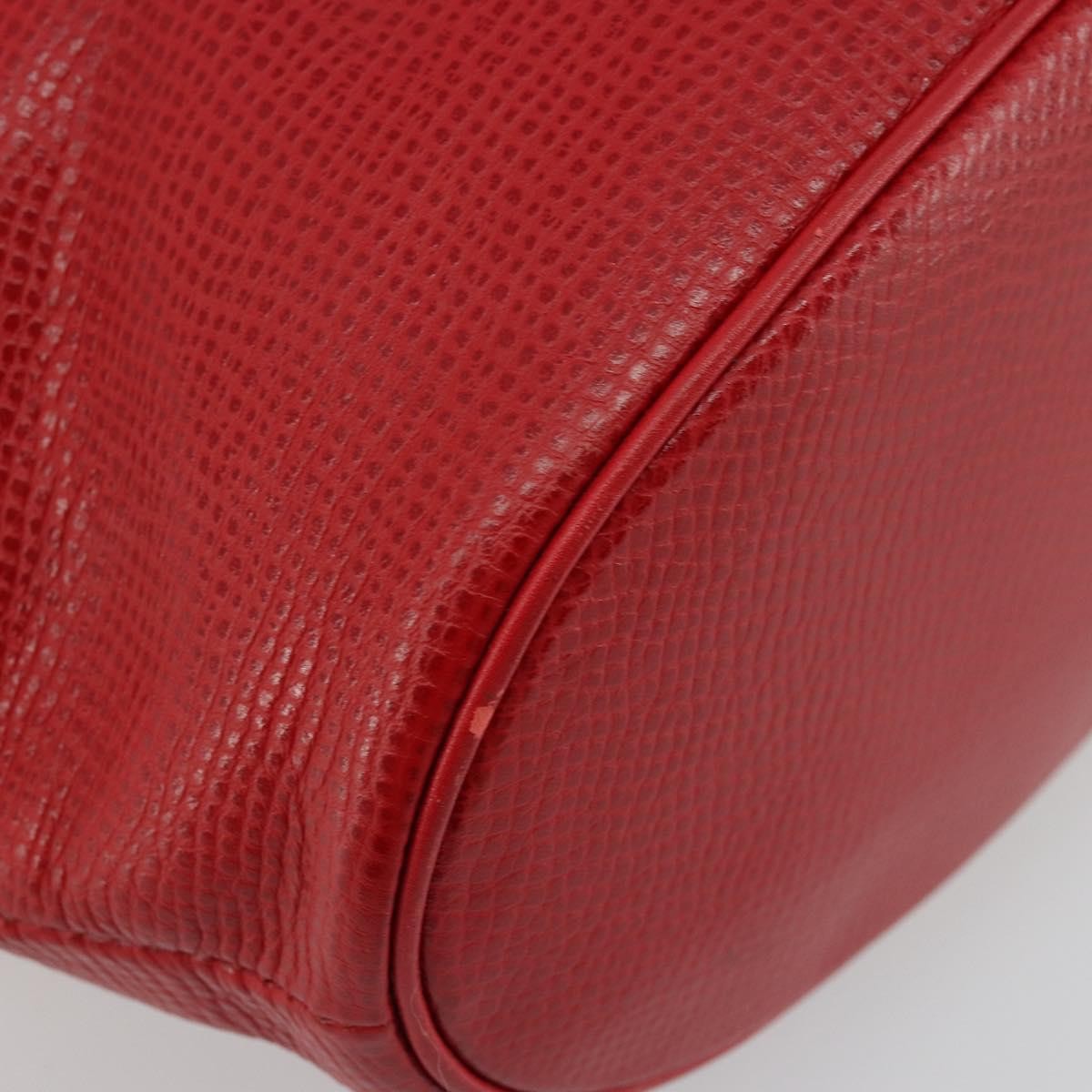 Christian Dior Vintage Tote Leather Red Leather Tote Bag Bag (Pre-Owned)