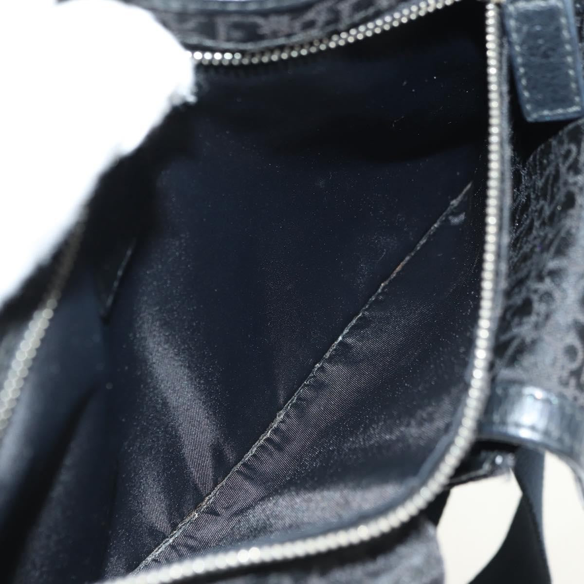 Christian Dior Vintage Street Chic Belt Diorissimo Canvas Black Canvas Handbag (Pre-Owned)