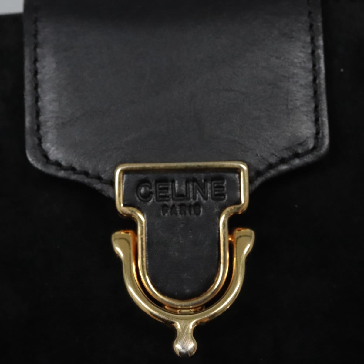 Celine Vintage Suede Black Suede Shoulder Bag Bag (Pre-Owned)