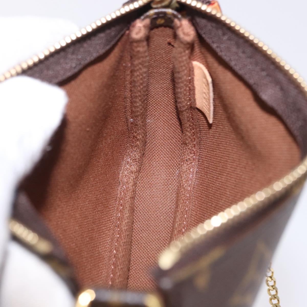 Louis Vuitton Mini Pochette Accessoires Canvas Brown Canvas Clutche & Pouche Bag (Pre-Owned)