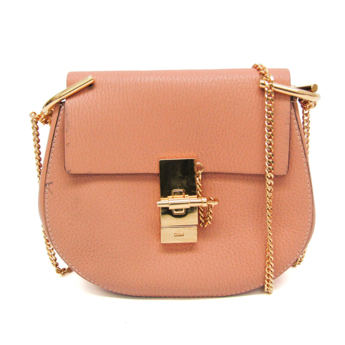 Chloe Drew Leather Orange Leather Crossbody Bag Bag (Pre-Owned)