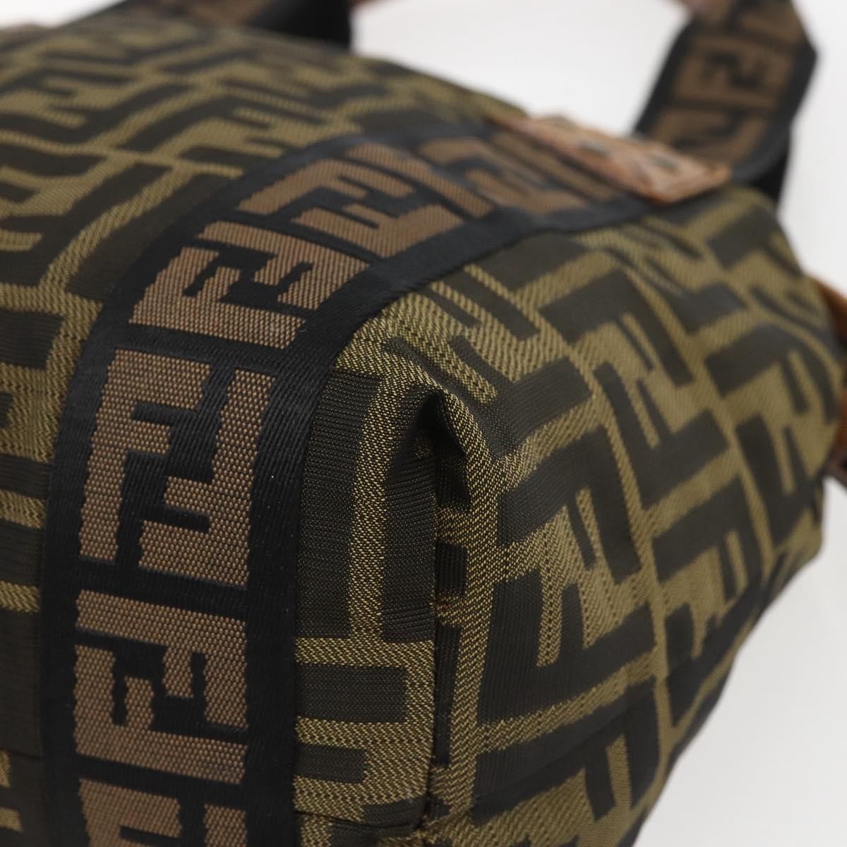 Fendi Vintage Ff Zip Zucca Canvas Brown Canvas Tote Bag Bag (Pre-Owned)