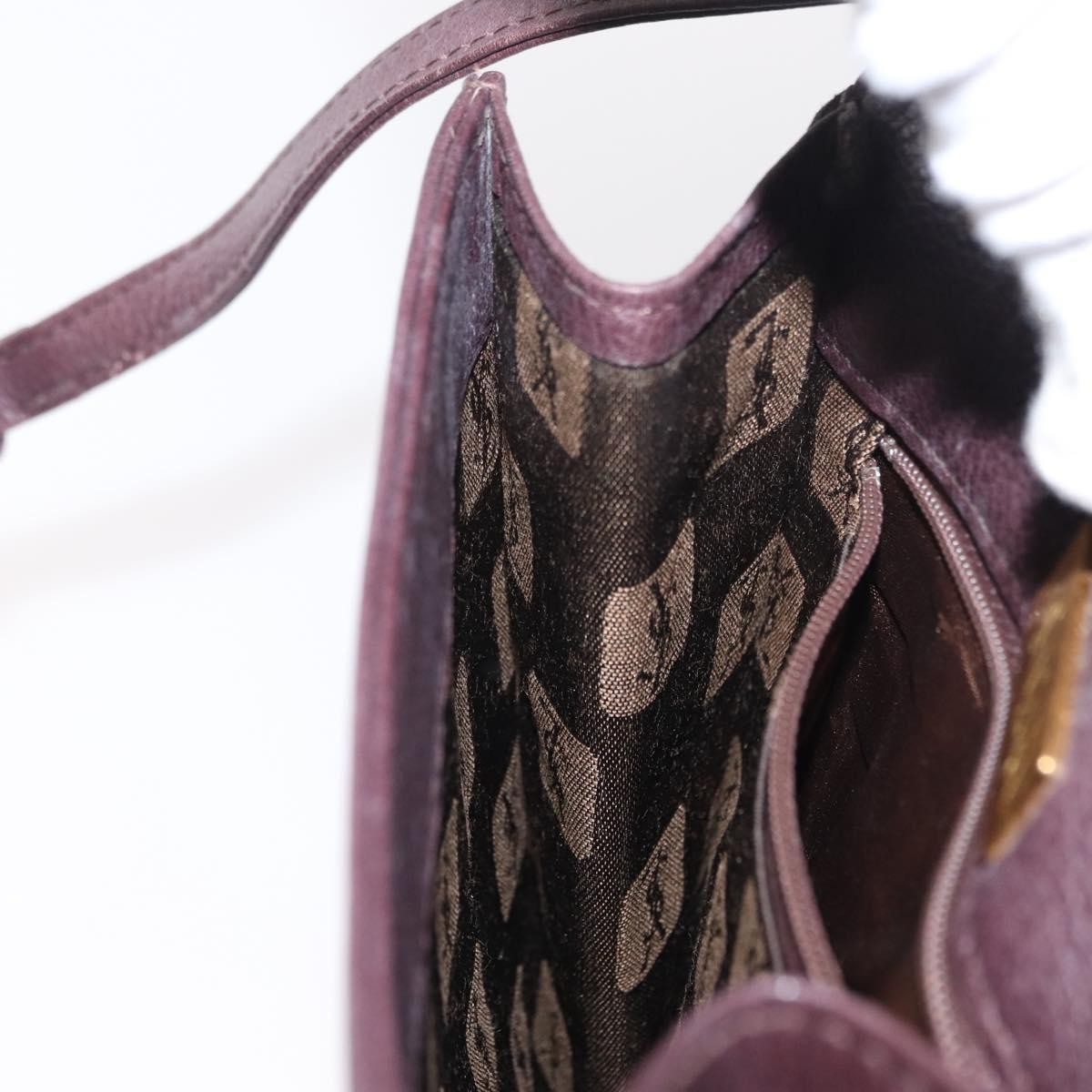 Saint Laurent Vintage Leather Purple Leather Shoulder Bag Bag (Pre-Owned)