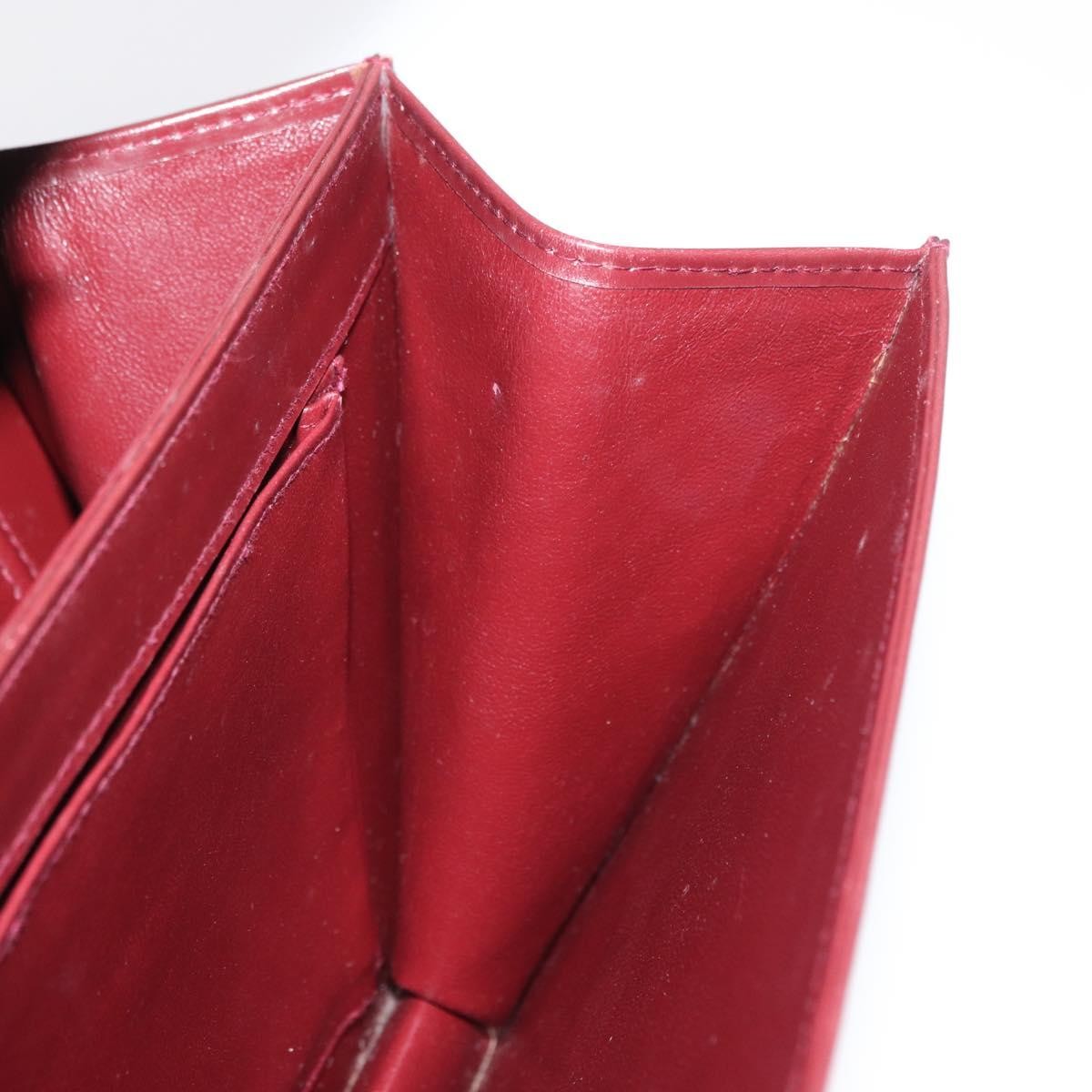 Gucci Vintage Leather Burgundy Leather Handbag (Pre-Owned)