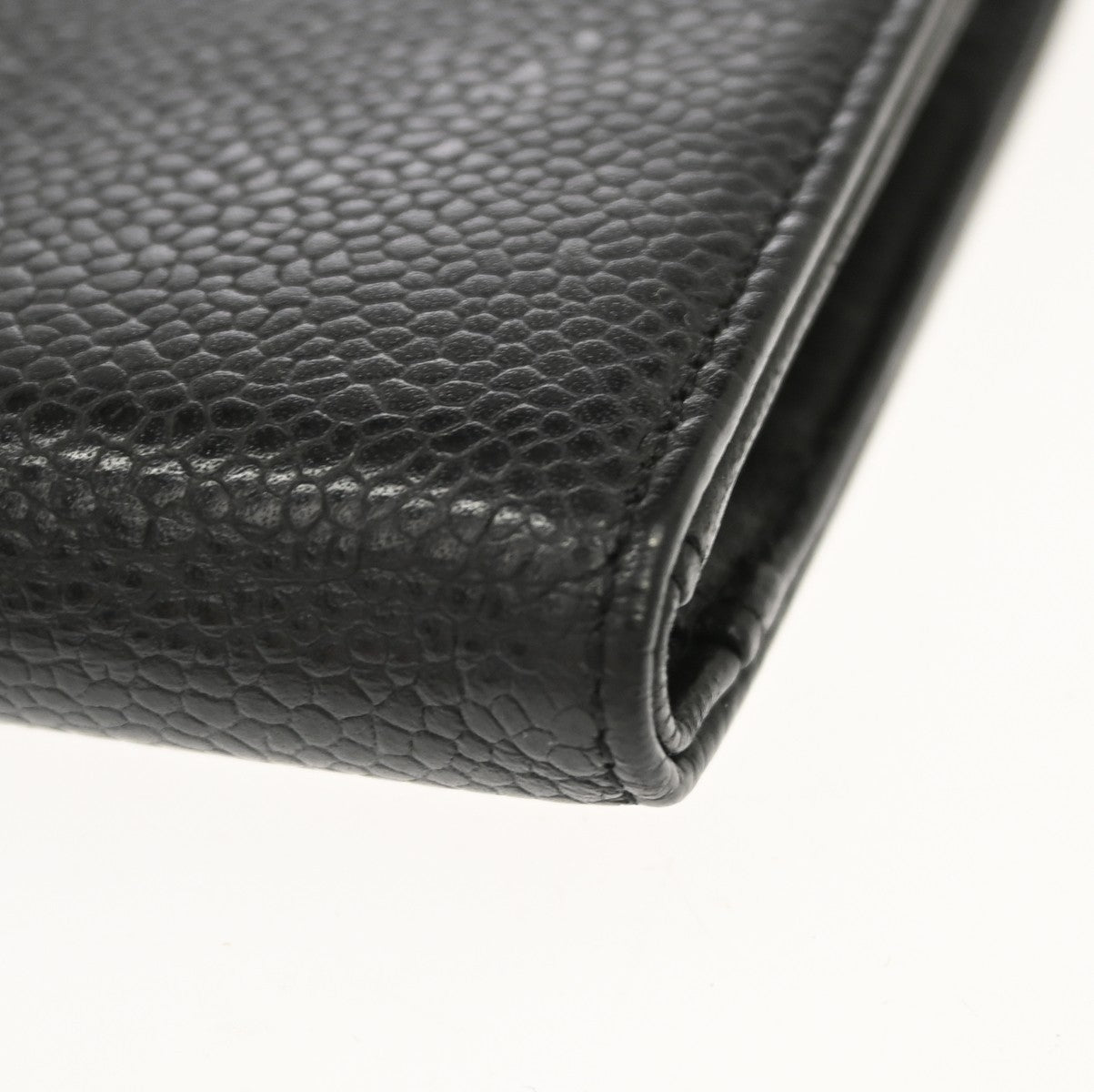 Chanel Timeless Cc French Caviar Black Leather Wallets Accessory (Pre-Owned)