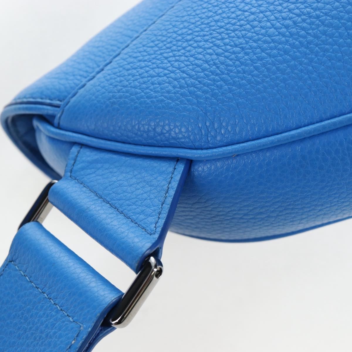 Christian Dior Saddle Leather Blue Leather Crossbody Bag Bag (Pre-Owned)