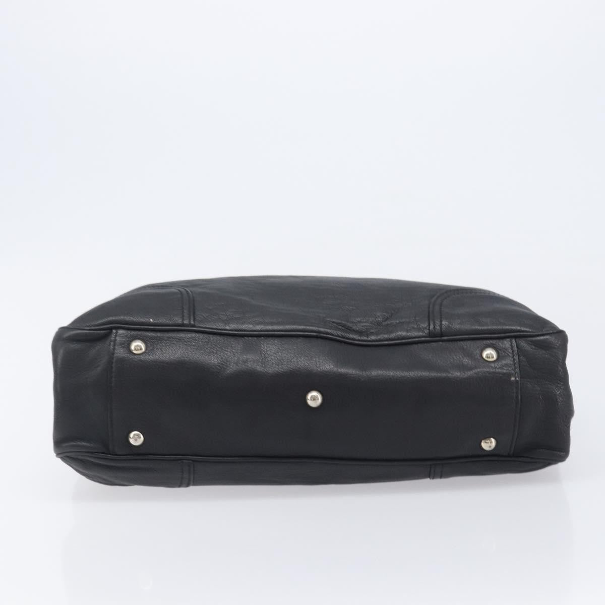 Gucci Princy Leather Black Leather Tote Bag Bag (Pre-Owned)