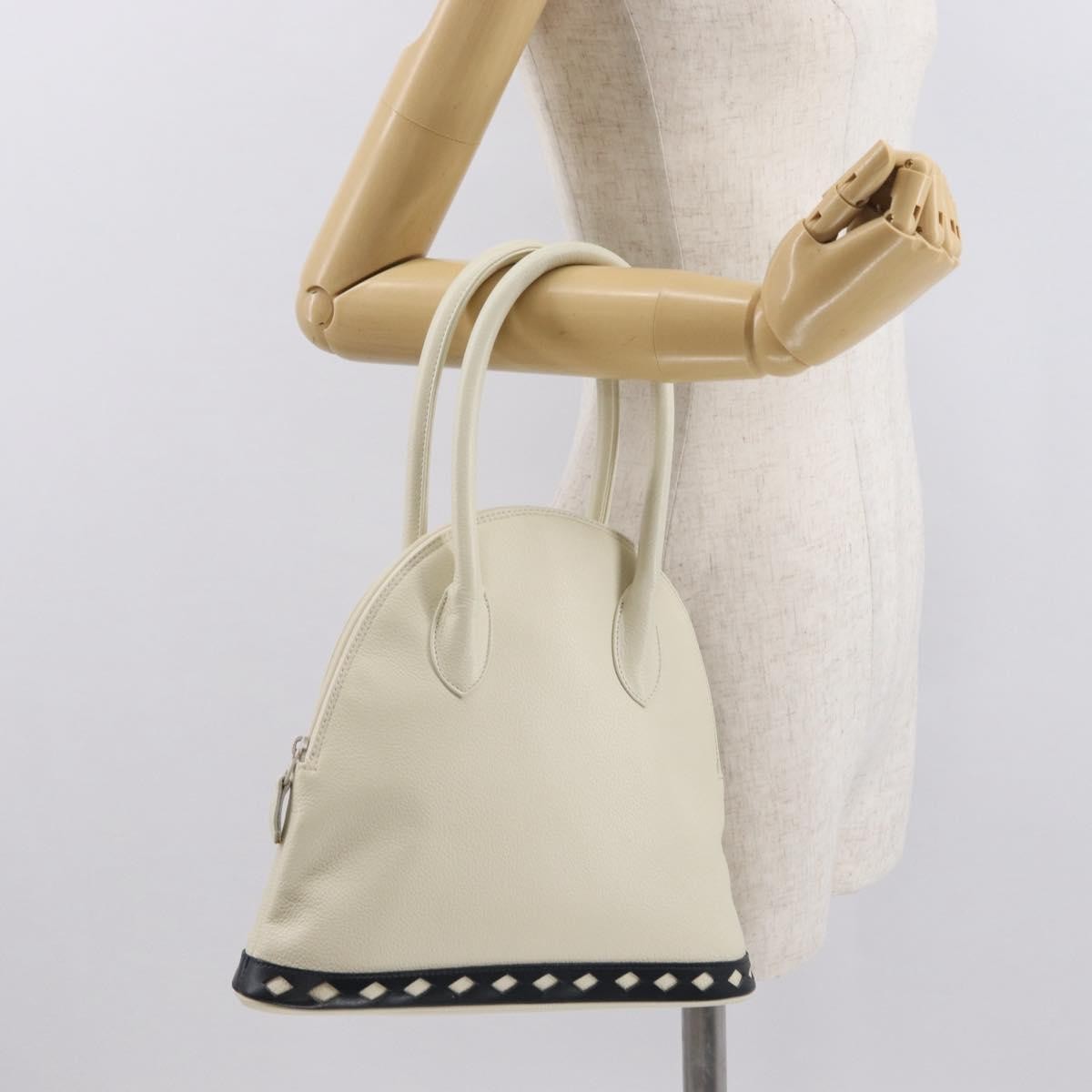 Saint Laurent Vintage Handbag Leather White Leather Handbag (Pre-Owned)