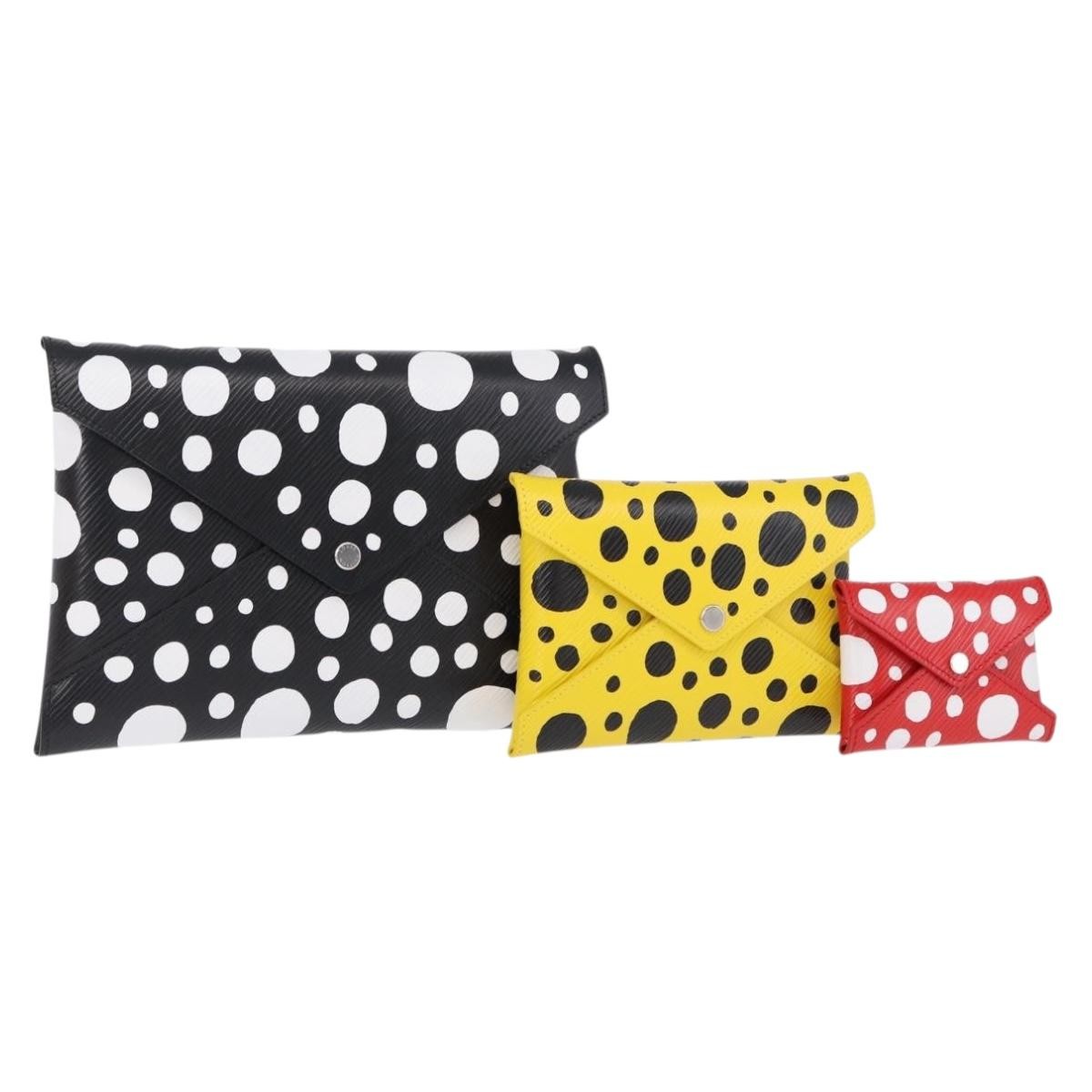 Louis Vuitton Kirigami Pochette Set Yayoi Kusama Infinity Dots Epi Leather Black Leather Clutche & Pouche Bag (Pre-Owned)