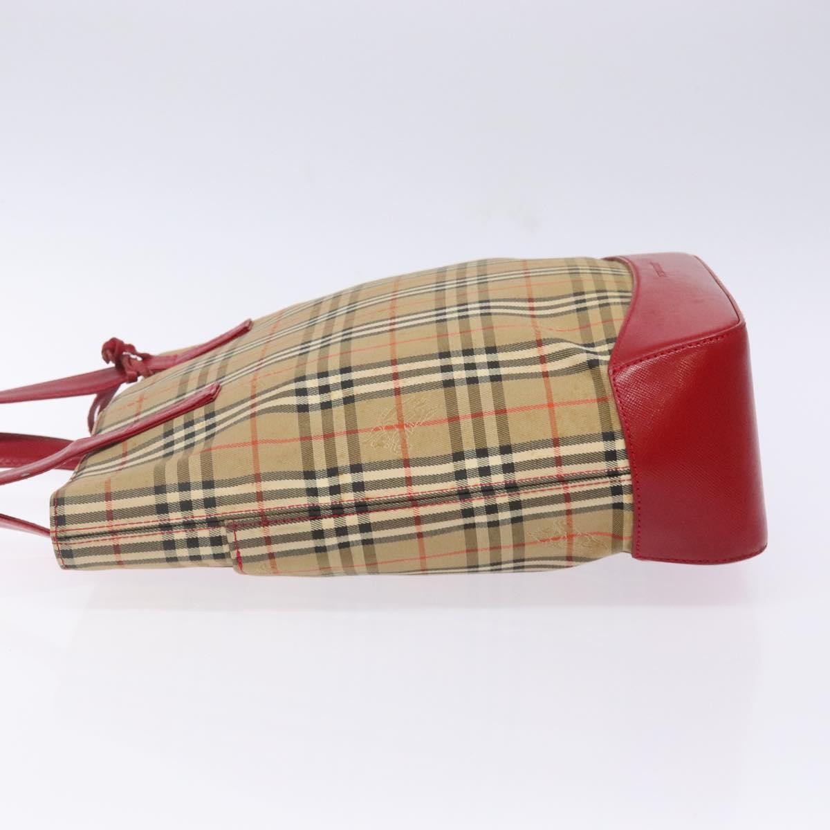 Burberry Nova Check Tote Canvas Check Pattern Beige Canvas Tote Bag Bag (Pre-Owned)