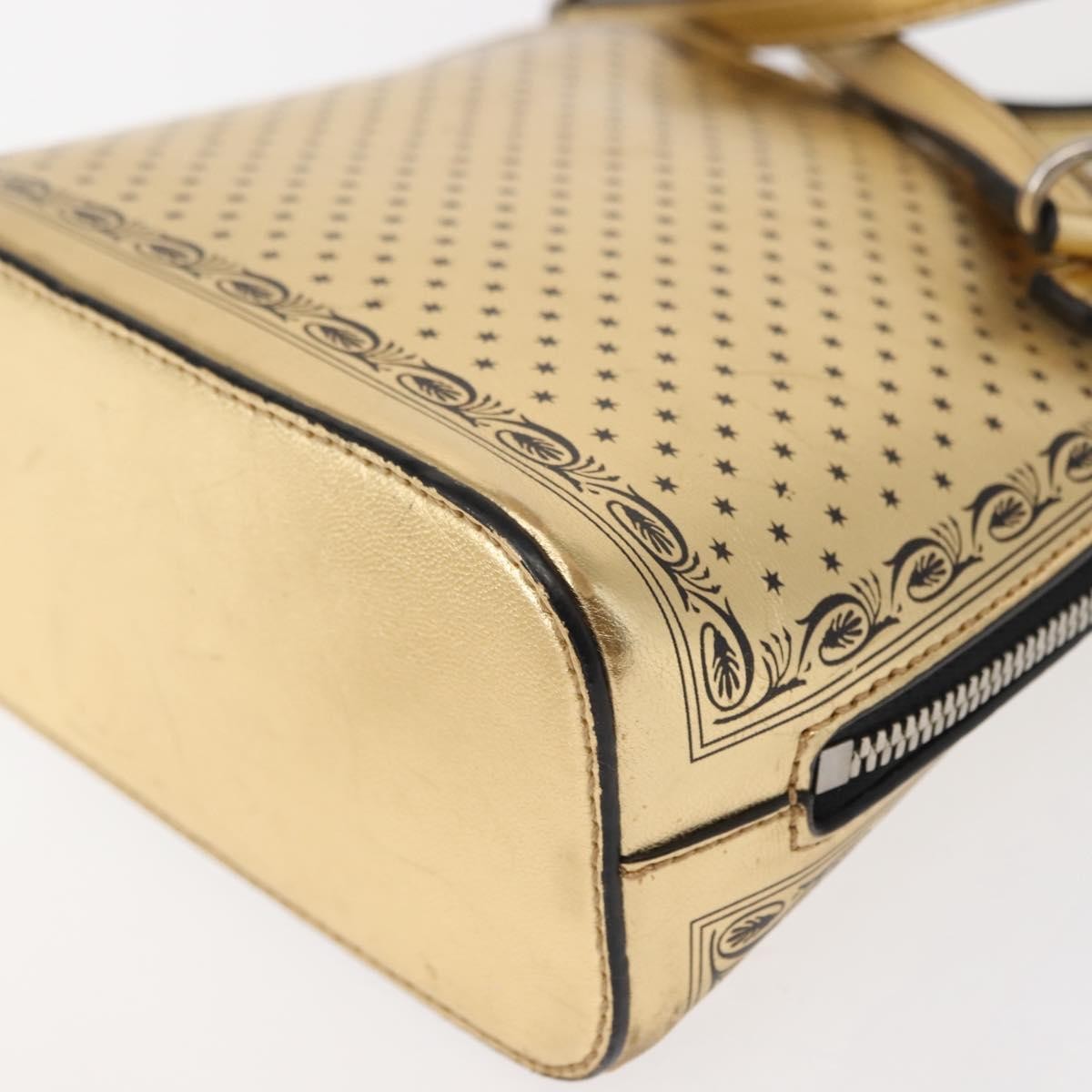 Gucci Dome Limited Edition Printed Leather Gold Leather Crossbody Bag Bag (Pre-Owned)
