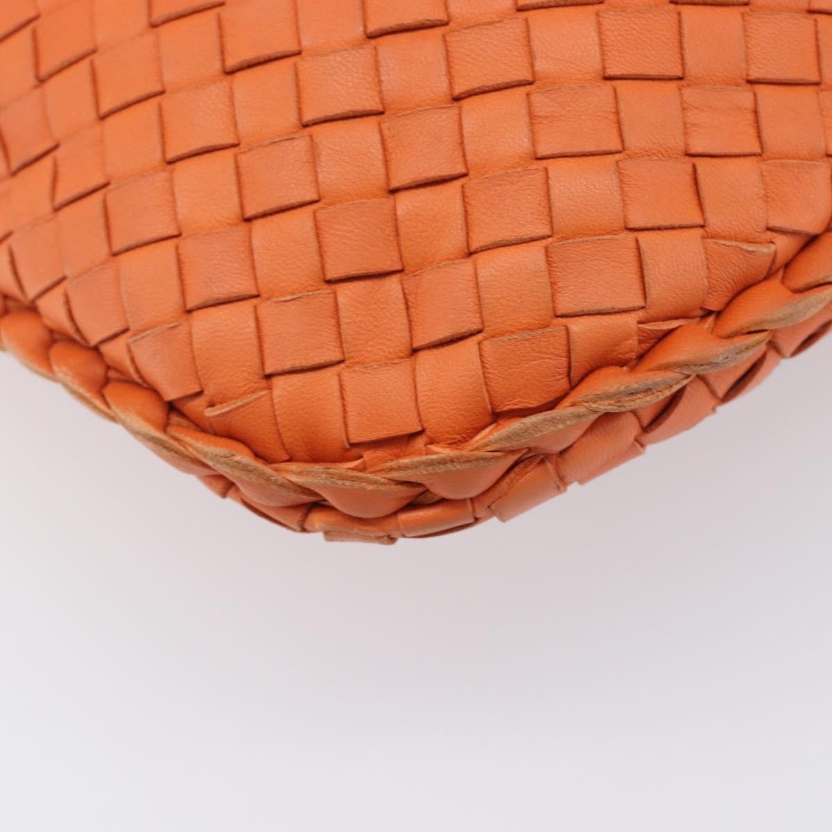 Bottega Veneta Veneta Hobo Intrecciato Nappa Orange Leather Shoulder Bag Bag (Pre-Owned)