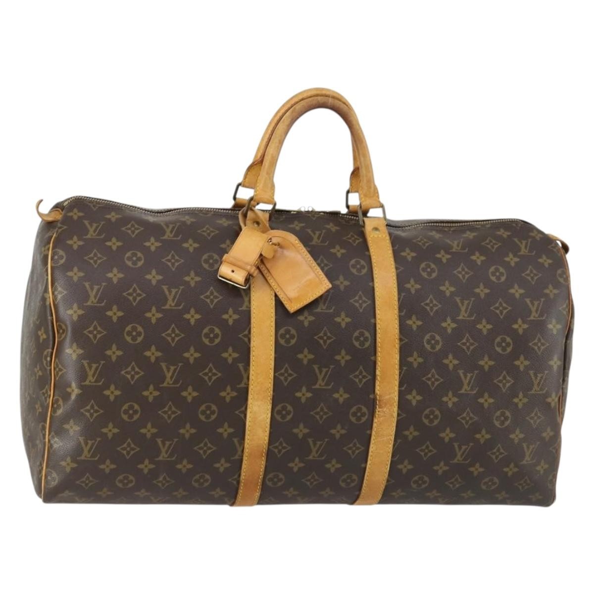 Louis Vuitton Keepall Monogram Canvas Brown Canvas Travel Bag Bag (Pre-Owned)