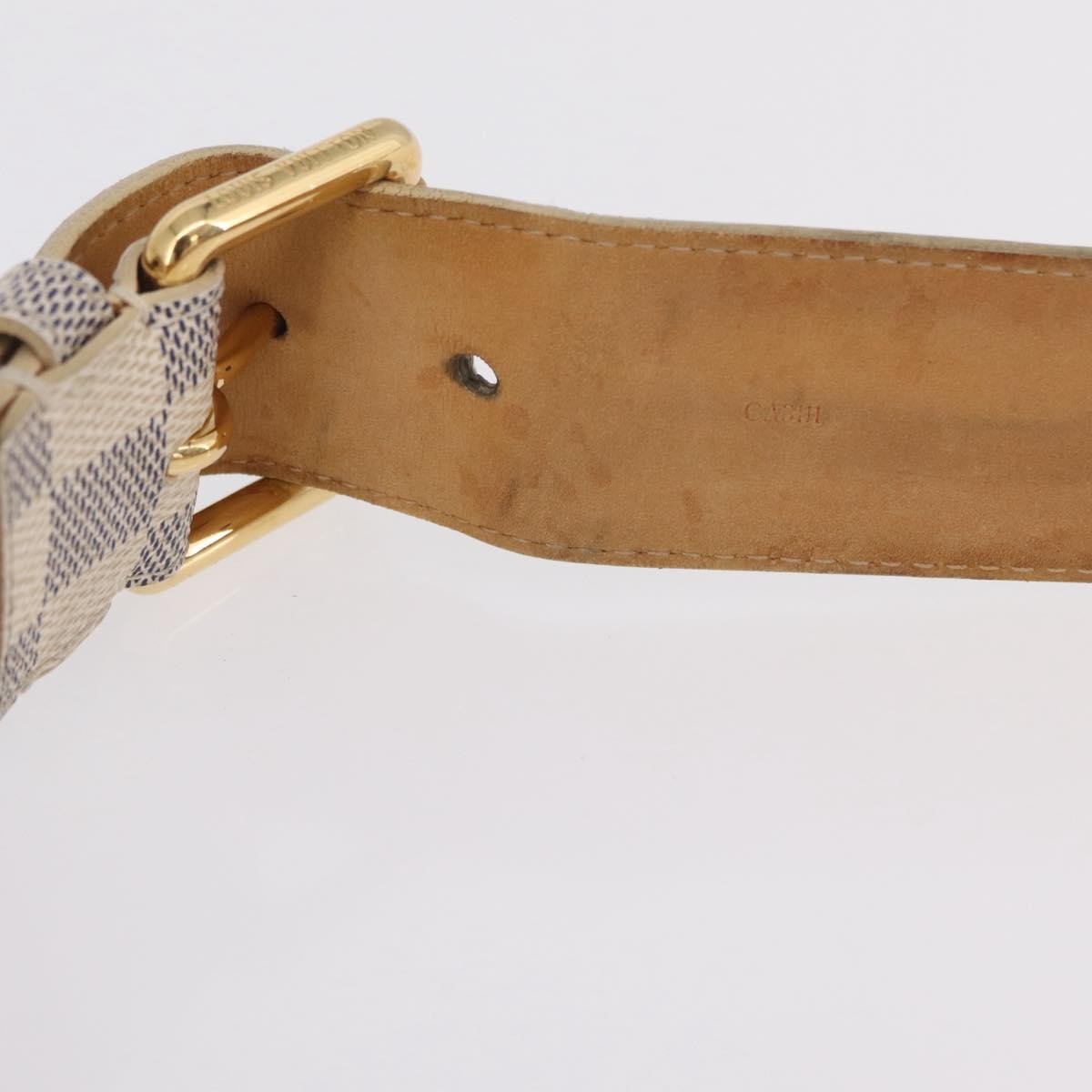 Louis Vuitton Solo Belt Damier White Canvas Clutche & Pouche Bag (Pre-Owned)