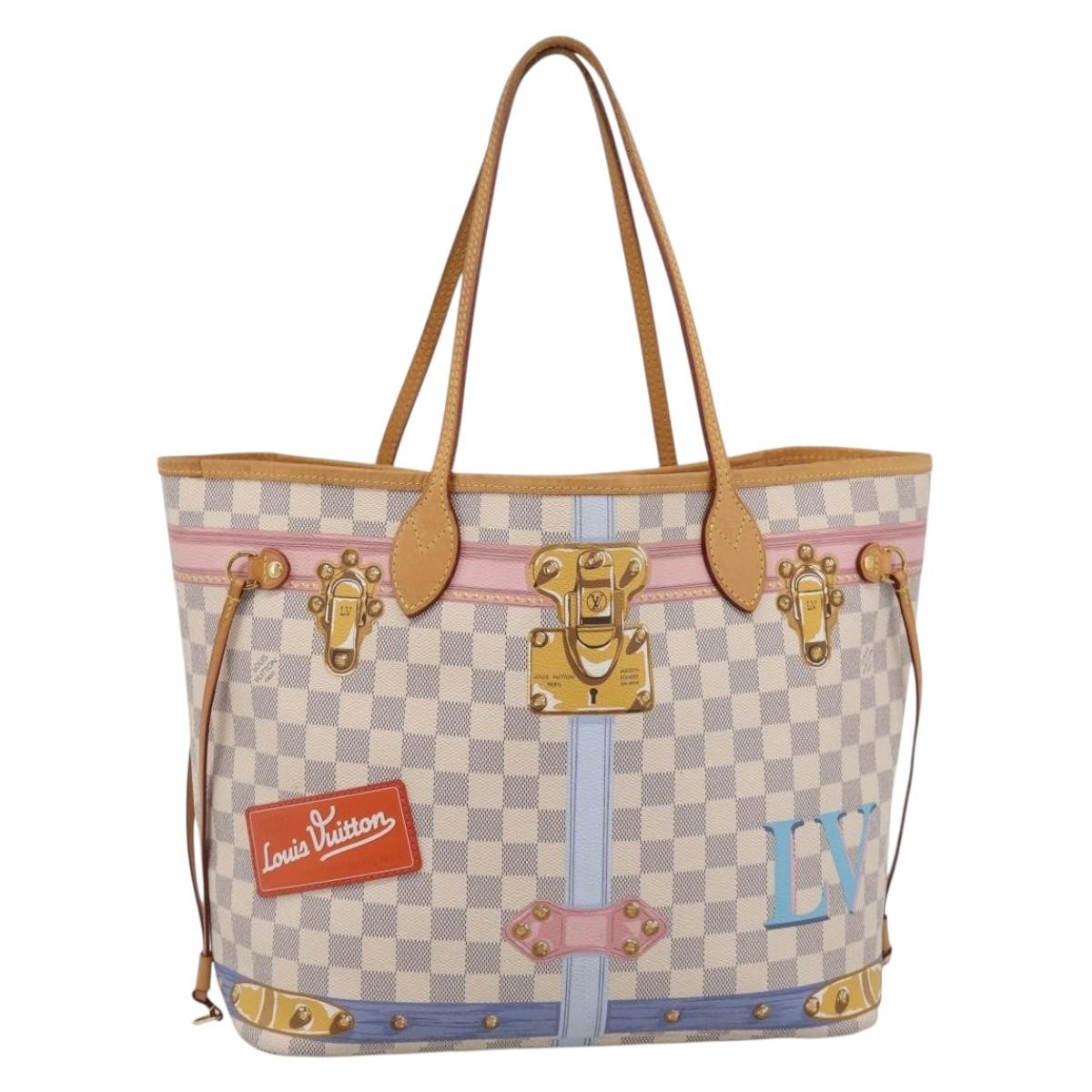 Louis Vuitton Neverfull Nm Limited Edition Damier Summer Trunks Multicolour Canvas Tote Bag Bag (Pre-Owned)