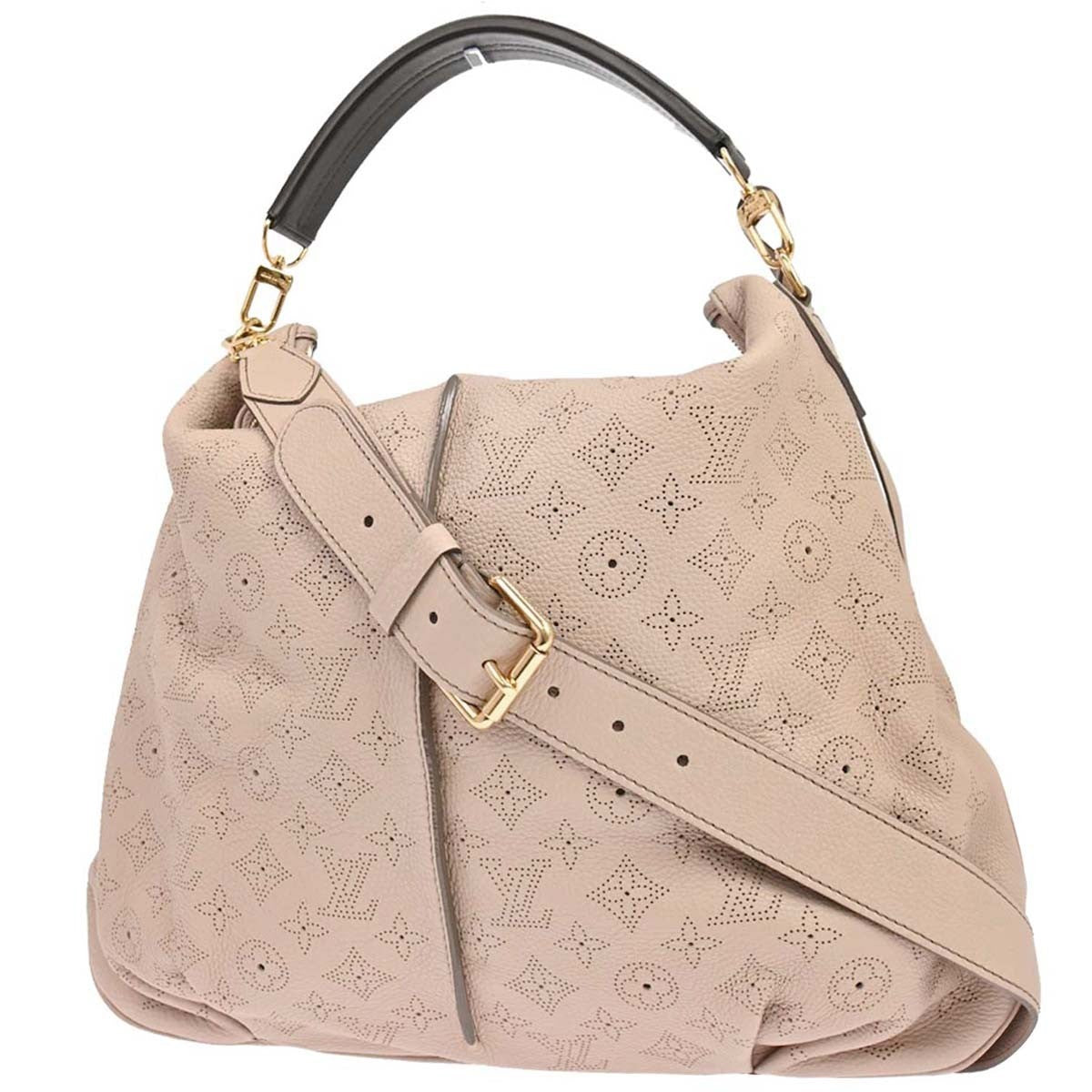 Louis Vuitton Selene Mahina Leather Beige Leather Handbag (Pre-Owned)
