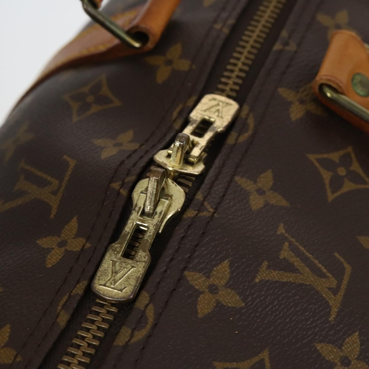 Louis Vuitton Keepall Bandouliere Monogram Canvas Brown Canvas Travel Bag Bag (Pre-Owned)