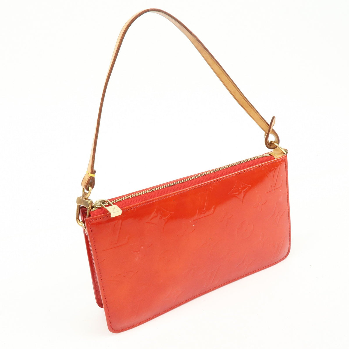Louis Vuitton Lexington Pochette Monogram Vernis Red Patent_Leather Clutche & Pouche Bag (Pre-Owned)