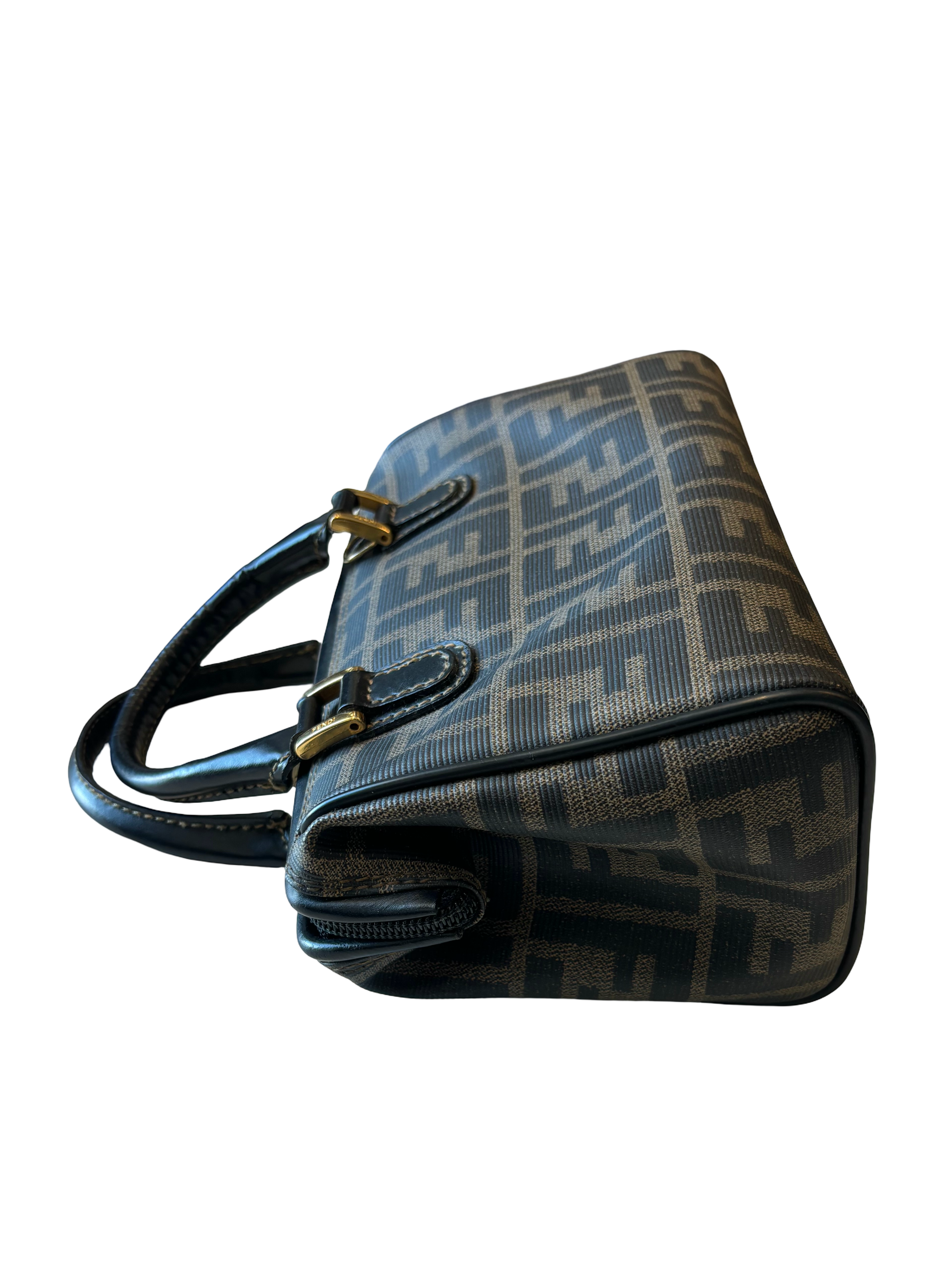 Fendi Zucca Canvas Brown Canvas Handbag (Pre-Owned)