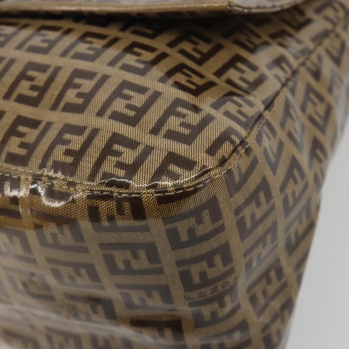 Fendi Mamma Baguette Zucchino Canvas Brown Canvas Shoulder Bag Bag (Pre-Owned)