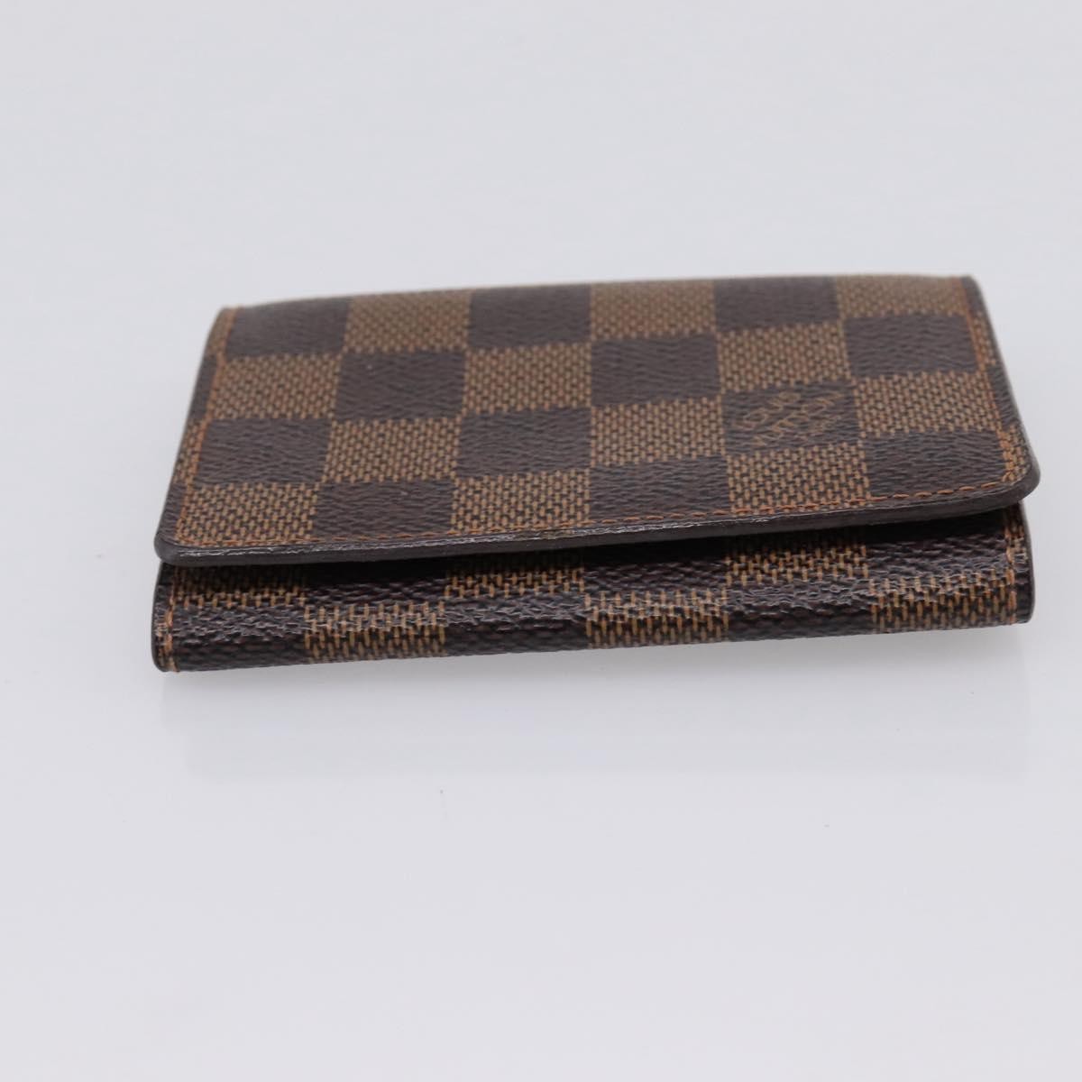 Louis Vuitton Business Card Case Damier Brown Canvas Card Holders Accessory (Pre-Owned)