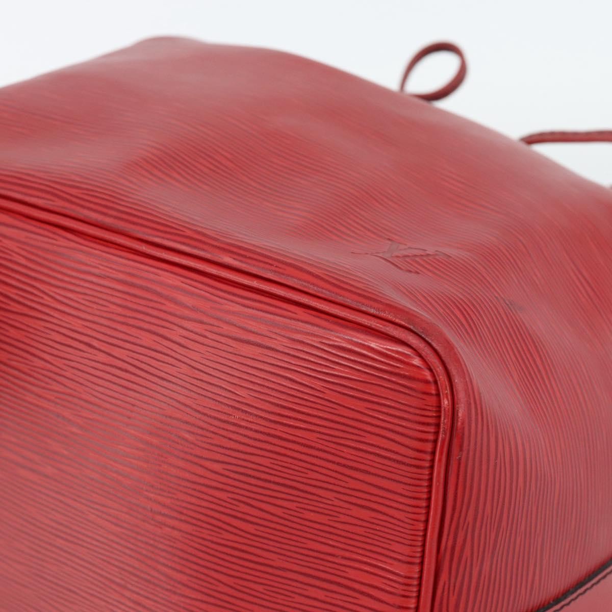 Louis Vuitton Petit Noe Monogram Canvas Red Leather Shoulder Bag Bag (Pre-Owned)