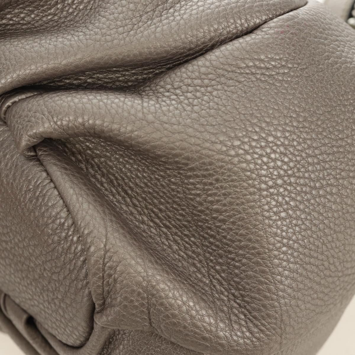 Fendi Selleria Pomodorino Leather Gray Leather Tote Bag Bag (Pre-Owned)