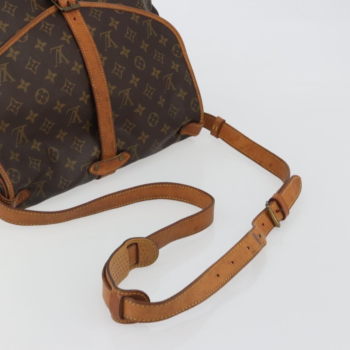 Louis Vuitton Saumur Monogram Canvas Brown Canvas Shoulder Bag Bag (Pre-Owned)