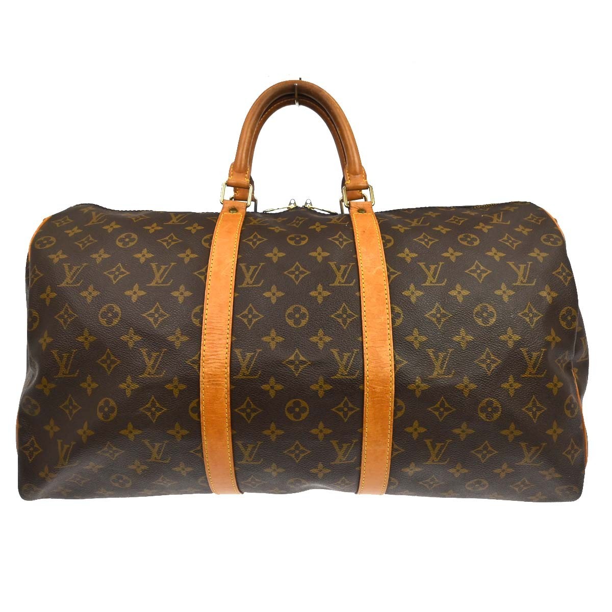 Louis Vuitton Keepall Bandouliere Monogram Canvas Brown Canvas Travel Bag Bag (Pre-Owned)
