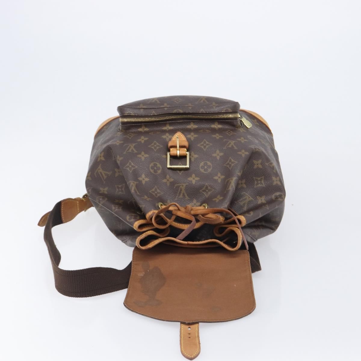 Louis Vuitton Vintage Montsouris Monogram Canvas Brown Canvas Backpack Bag (Pre-Owned)