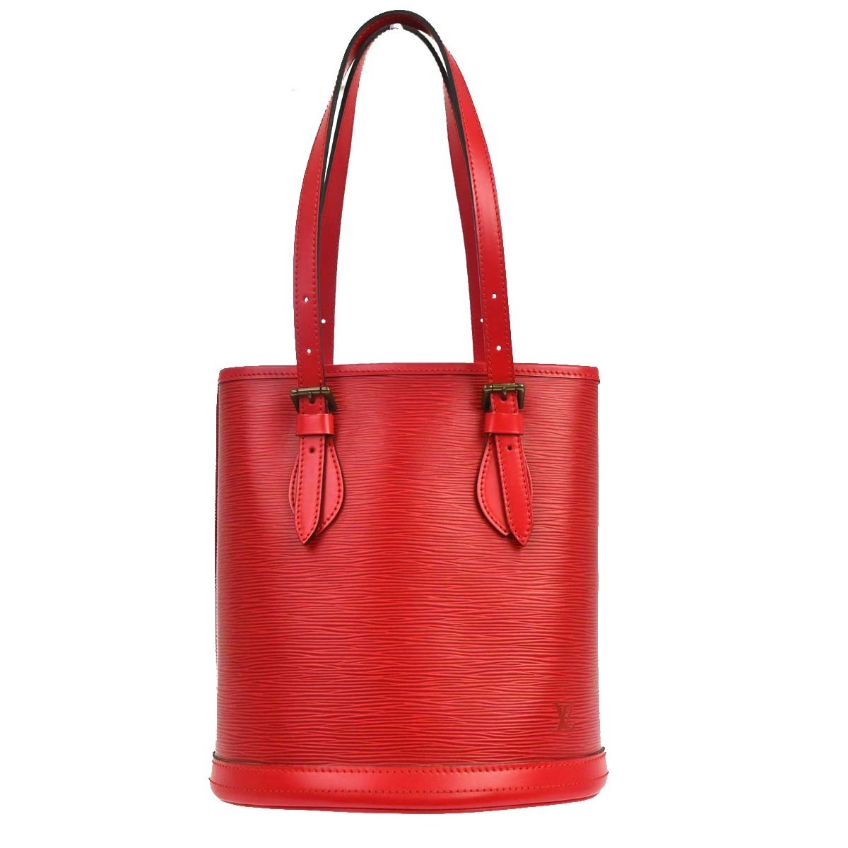 Louis Vuitton Bucket Epi Leather Red Leather Tote Bag Bag (Pre-Owned)