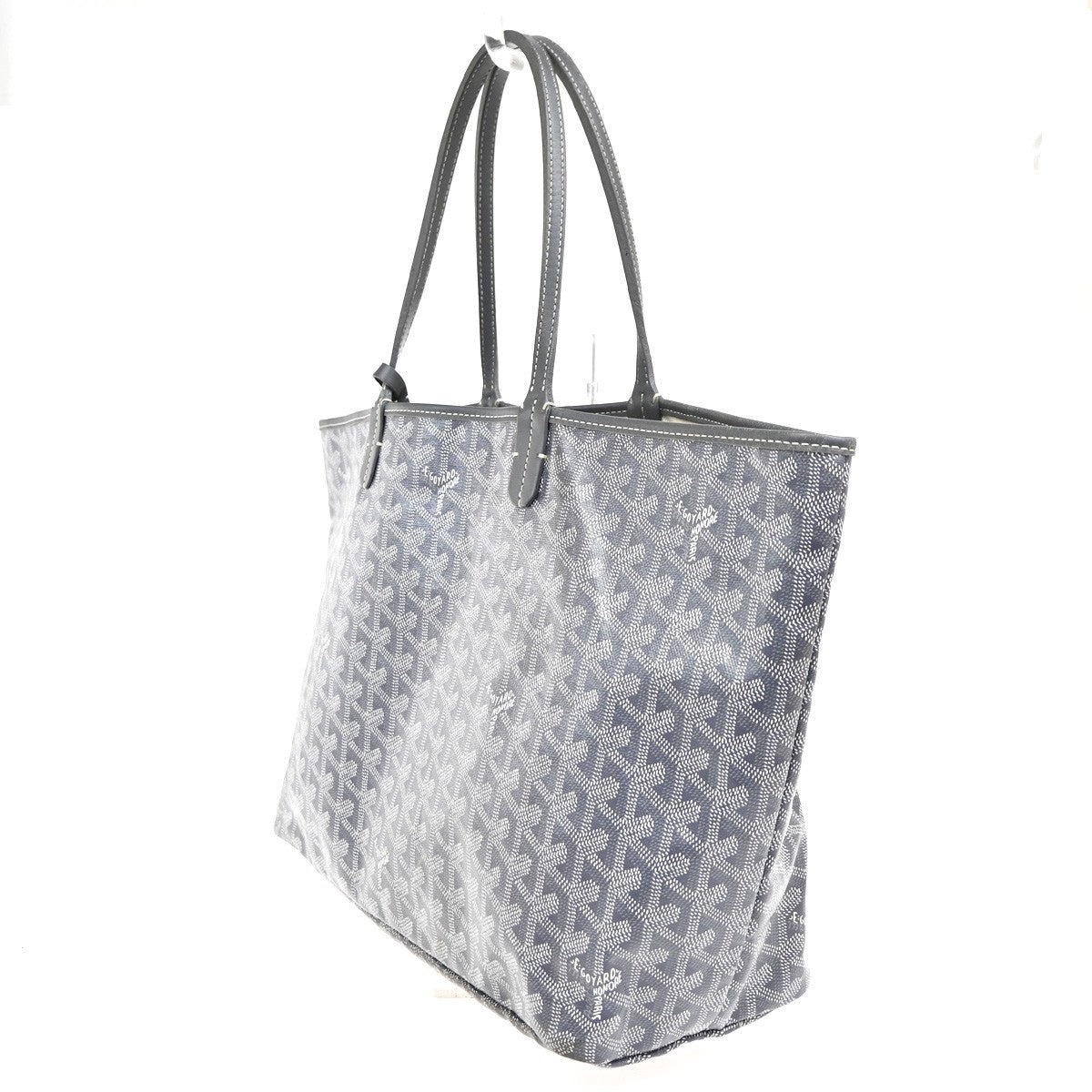 Goyard Saint Louis Coated Canvas Gray Canvas Tote Bag Bag (Pre-Owned)