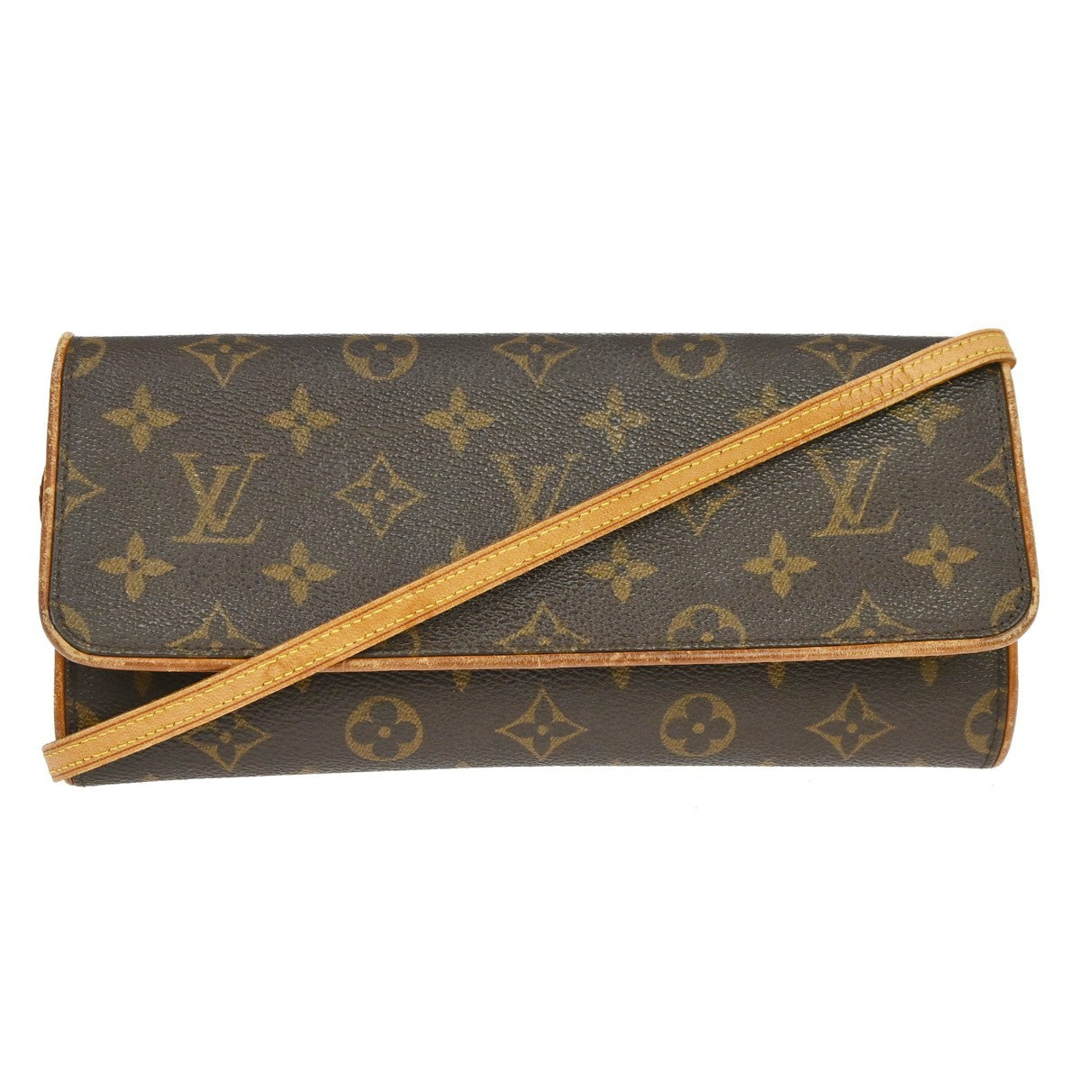 Louis Vuitton Twin Monogram Canvas Brown Canvas Clutche & Pouche Bag (Pre-Owned)