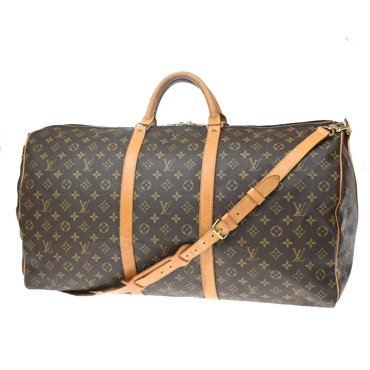 Louis Vuitton Keepall Bandouliere Monogram Canvas Brown Canvas Travel Bag Bag (Pre-Owned)