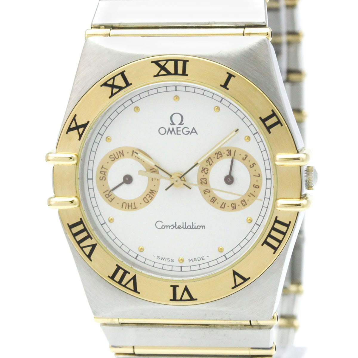 Omega Constellation Quartz Stainless Steel And Yellow Gold Watch (Pre-Owned)
