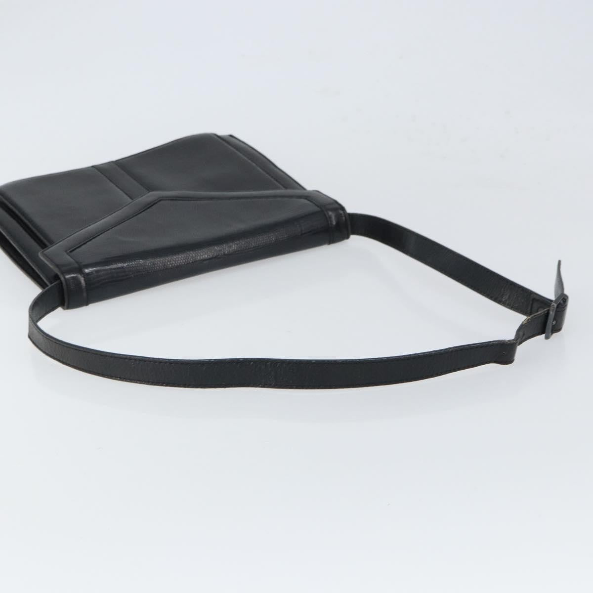Saint Laurent Vintage Leather Black Leather Shoulder Bag Bag (Pre-Owned)
