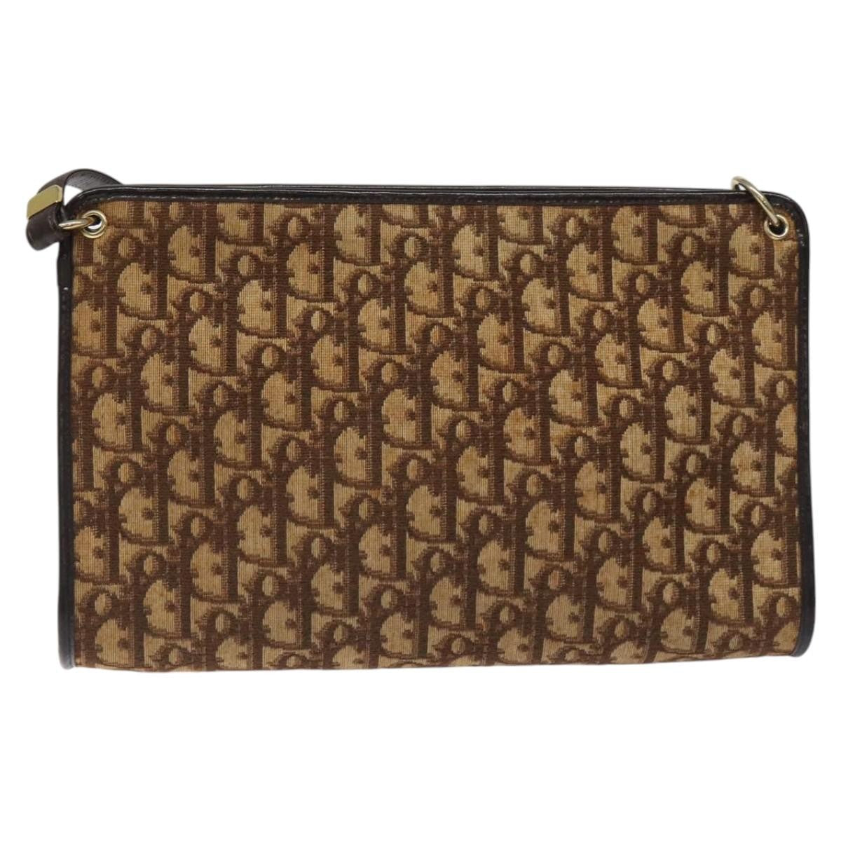 Christian Dior Vintage Trotter Canvas Brown Canvas Shoulder Bag Bag (Pre-Owned)