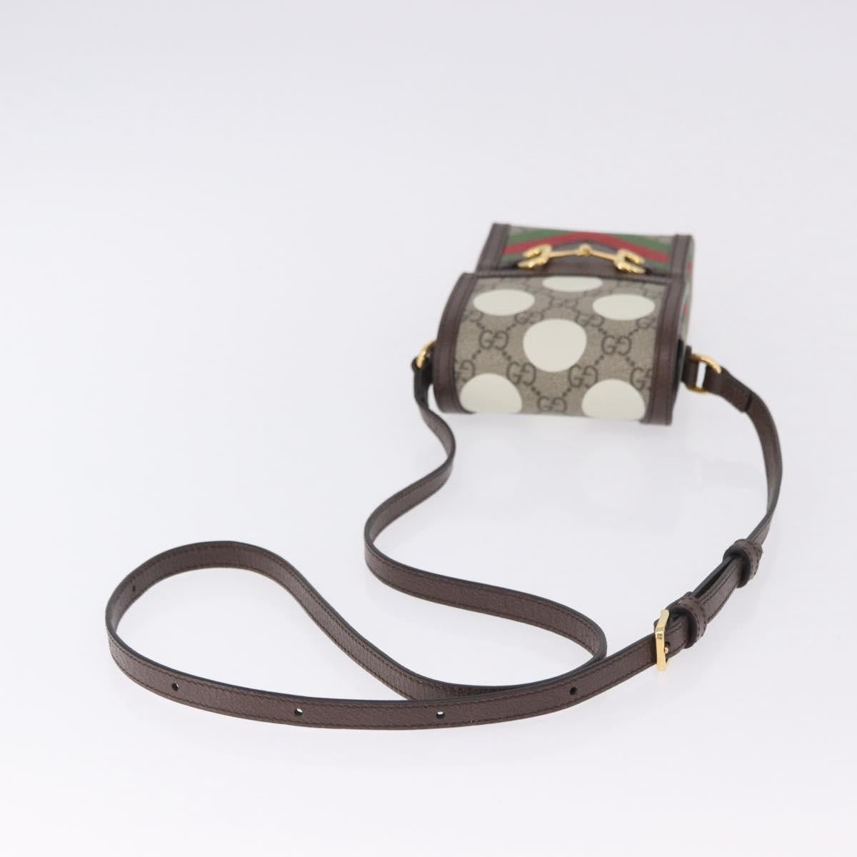 Gucci Horsebit 1955 Printed Gg Coated Canvas Beige Canvas Crossbody Bag Bag (Pre-Owned)