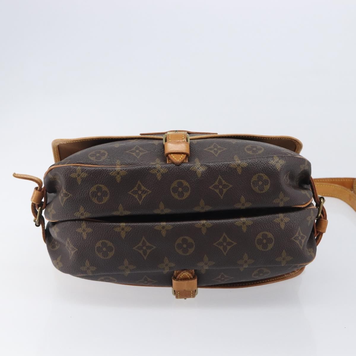 Louis Vuitton Saumur Monogram Canvas Brown Canvas Shoulder Bag Bag (Pre-Owned)