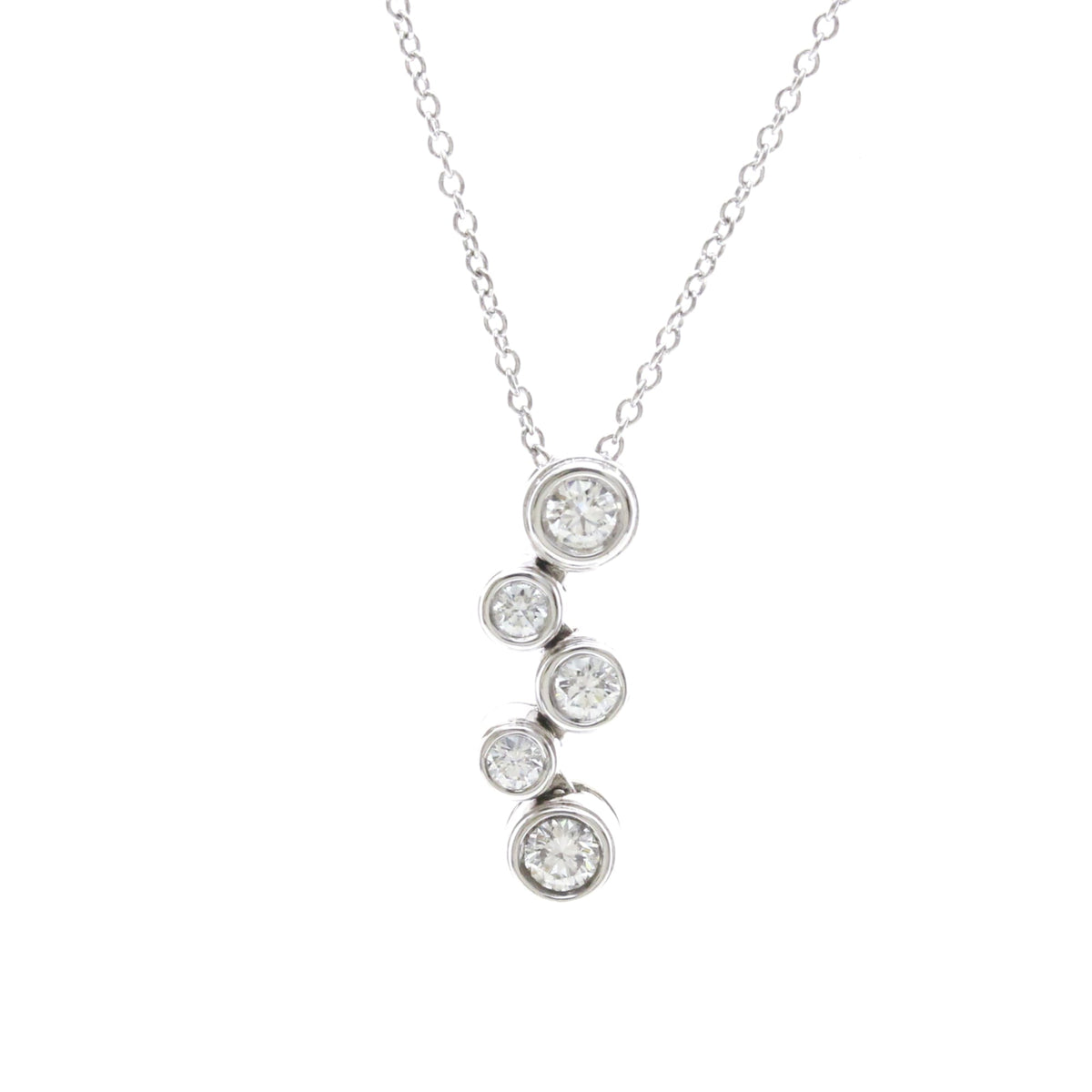 Tiffany & Co. Bubble Pendant Silver Platinum Necklace Jewelry (Pre-Owned)