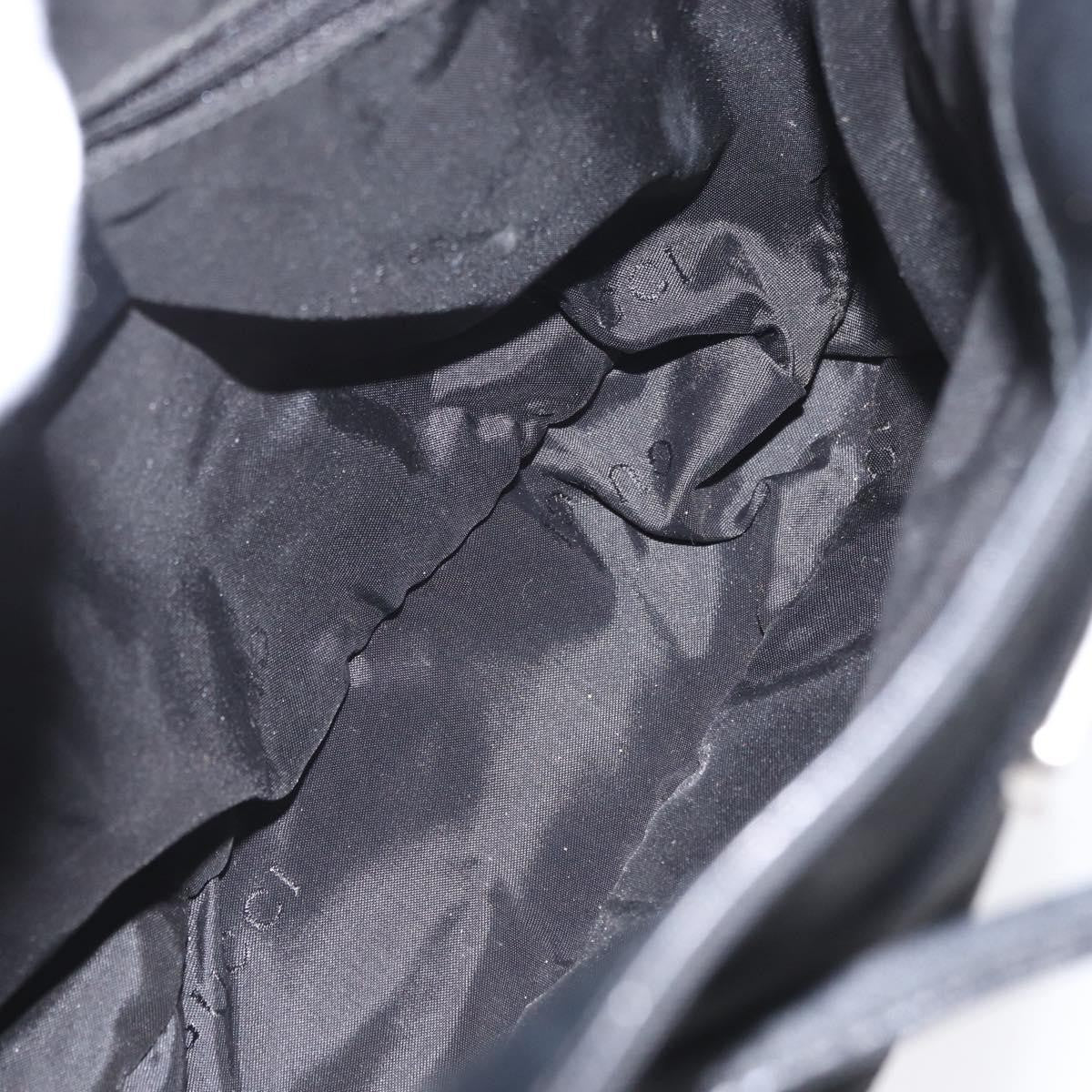 Gucci Vintage Flap Nylon Black Nylon Backpack Bag (Pre-Owned)