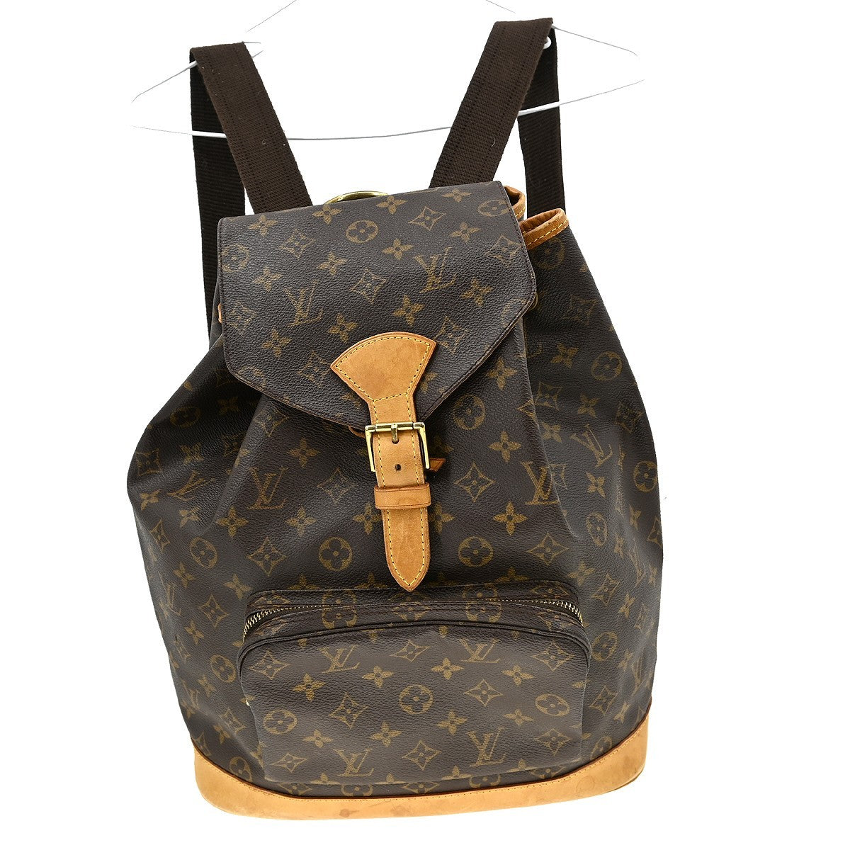 Louis Vuitton Vintage Montsouris Monogram Canvas Brown Canvas Backpack Bag (Pre-Owned)