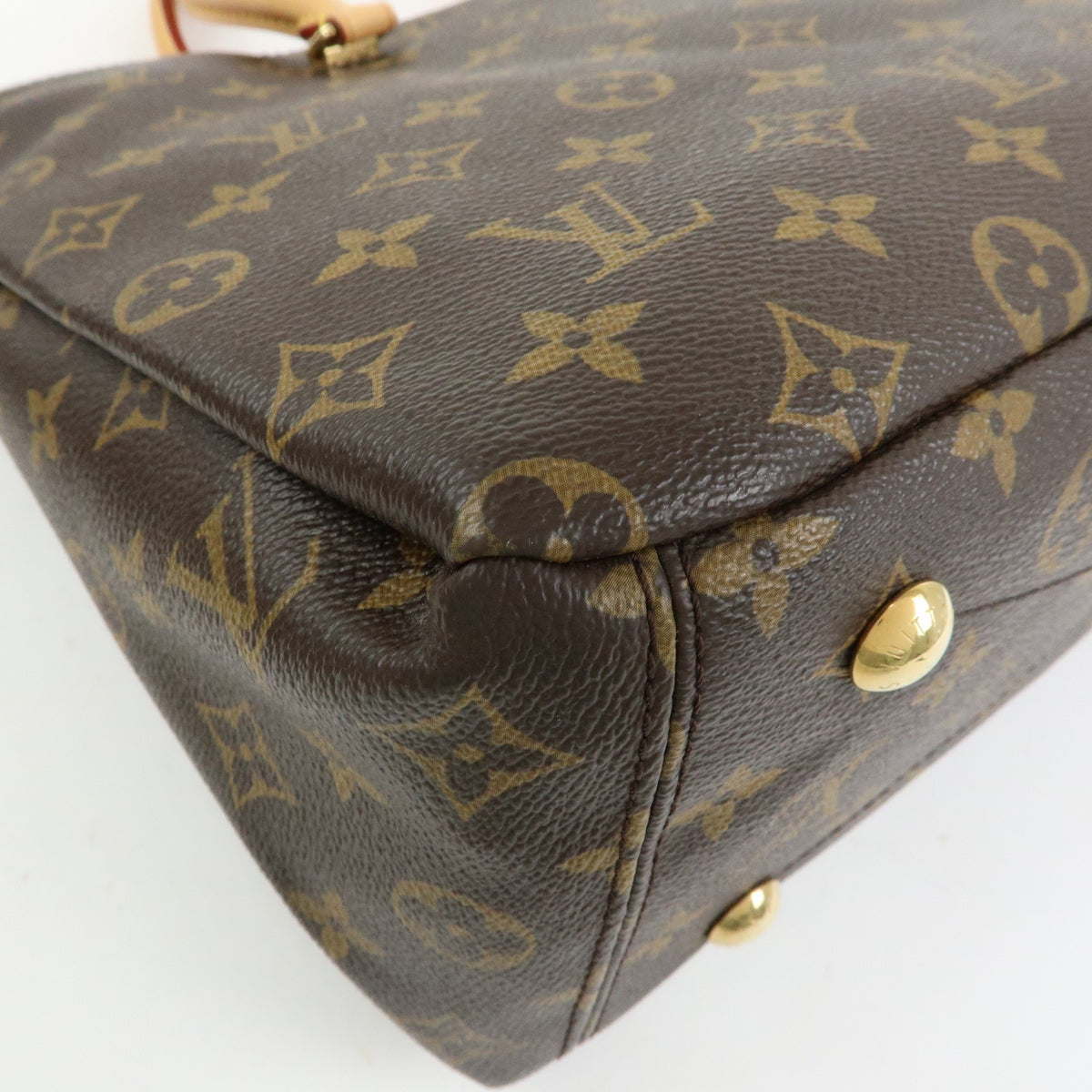 Louis Vuitton Pallas Monogram Canvas With Leather Brown Canvas Tote Bag Bag (Pre-Owned)