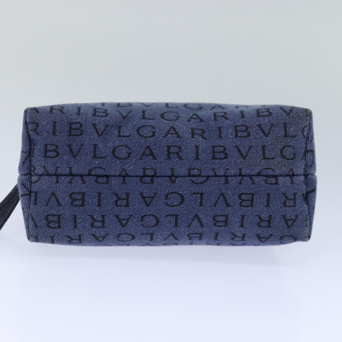 Bvlgari Pouch Canvas Blue Canvas Clutche & Pouche Bag (Pre-Owned)