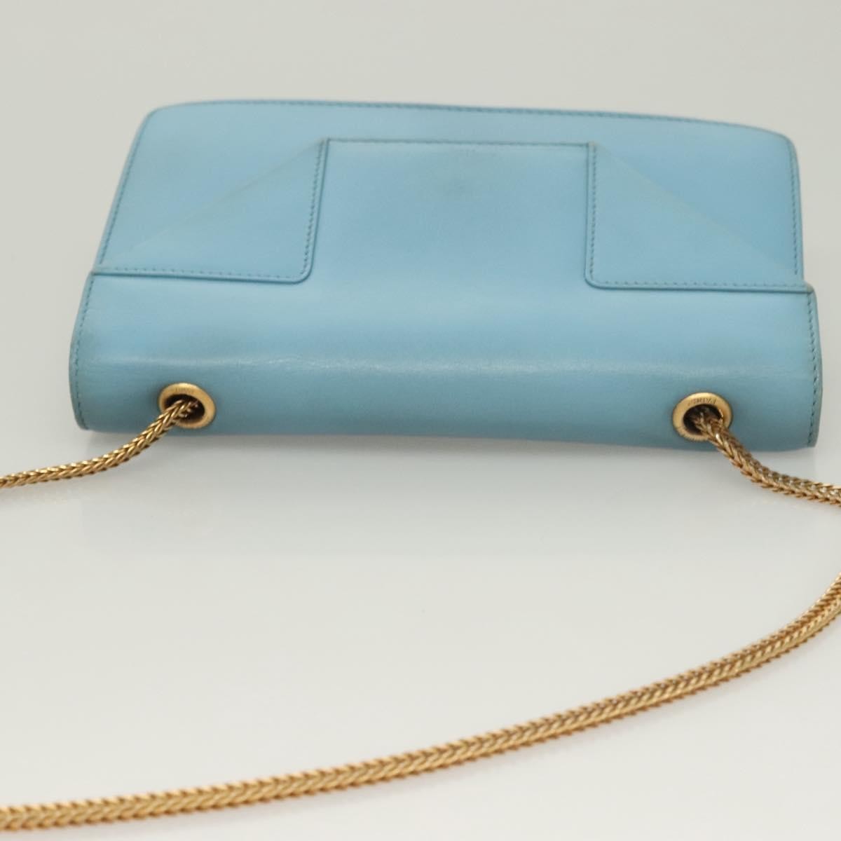 Saint Laurent Betty Leather Blue Leather Shoulder Bag Bag (Pre-Owned)